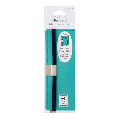 Midori A6 NAVY Clip Band Book Band Notebook Closure | Planner Elastic Planner Band