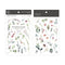 MU Lifestyle Print-On Stickers Rub -On Stickers Transfer Stickers Translucent Stickers 193 | Cut Flowers Blue Flowers Red Flowers Pink Posy