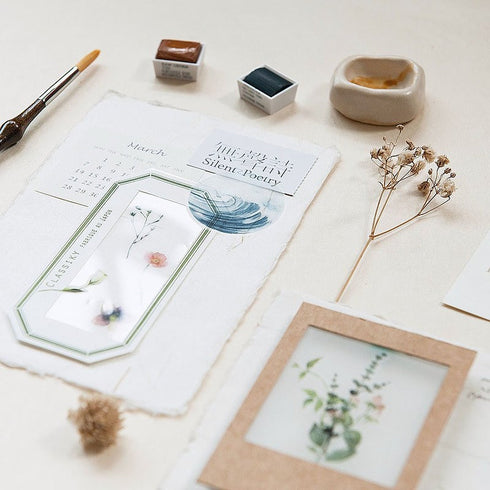 MU Lifestyle Print-On Stickers Rub -On Stickers Transfer Stickers Translucent Stickers 193 | Cut Flowers Blue Flowers Red Flowers Pink Posy