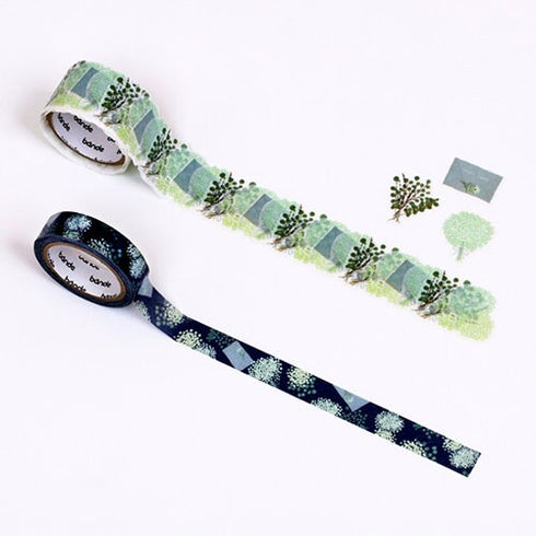 Kasumisou SNOW FLOWER Bande Washi Tape Kit Masking Tape Kit Sticker Kit DOUBLE Roll | BDA650