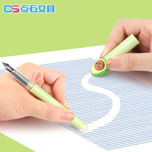 Dianshi ERASABLE AVOCADO Characters Fountain Pen Barrel Fountain Pen Fine Nib | 0.5mm DS-996