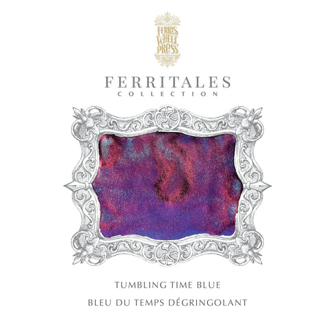 Ferris Wheel Press Ferritales Tumbling Time Blue SHIMMER Fountain Pen Ink Dip Pen Ink Calligraphy Ink Bottle Ink | 20ml