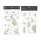 MU Lifestyle Print-On Stickers Rub -On Stickers Transfer Stickers Translucent Stickers 192 | Yellow Roses Green Swag Green Foliage