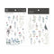 MU Lifestyle Print-On Stickers Rub -On Stickers Transfer Stickers Translucent Stickers 195 | Reading Girls Soft Flowers Walking Girl Phrases