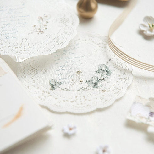 MU Lifestyle Print-On Stickers Rub -On Stickers Transfer Stickers Translucent Stickers 196 | Blue Iris Moon Magick Dried Flowers