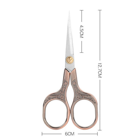 ONE Pair GOLD Retro Inspired Office Scissors Stationery Embroidery Travel | Super sharp