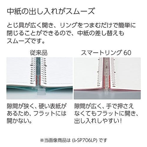 Kokuyo B5 Campus OCEAN BLUE Limited Edition B5 Smart Ring Binder 26 Rings "Lay Flat" Notebook SP706-L2Y | 60 Sheets Capacity