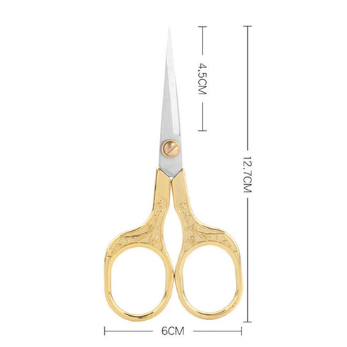 ONE Pair GOLD Retro Inspired Office Scissors Stationery Embroidery Travel | Super sharp