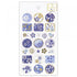 WANOWA Japan INDIGO PATTERN Stickers Japanese Pattern Stickers インディゴパターン Japanese Fabric Stickers Japanese Embellishment Stickers | 1354124
