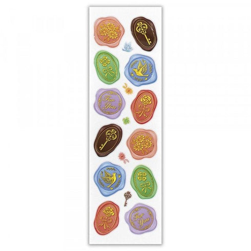 NB Co., Ltd Japan Embossed WAX SEALS Gold Foil Fountain Pen Ink Bottles Stickers 万年筆インクボトルステッカー Stickers Embellishment Stickers | 3014138