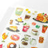 Midori Transfer Stickers SNACKS FOOD COFFEE Print-On Stickers Rub -On Stickers Transfer Stickers Translucent Stickers | 2584