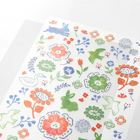 Midori Transfer Stickers SCANDINAVIAN TEXTILE PATTERNS Print-On Stickers Rub -On Stickers Transfer Stickers Translucent Stickers | 2589