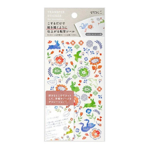 Midori Transfer Stickers SCANDINAVIAN TEXTILE PATTERNS Print-On Stickers Rub -On Stickers Transfer Stickers Translucent Stickers | 2589