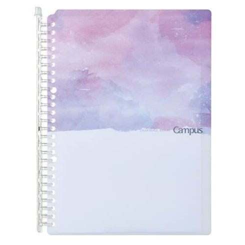 Kokuyo B5 Campus SKY PURPLE Limited Edition B5 Smart Ring Binder 26 Rings "Lay Flat" Notebook SP706-L2Y | 60 Sheets Capacity