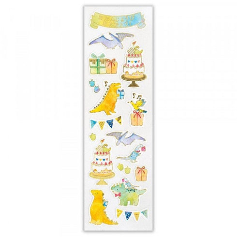 NB Co., Ltd Japan DINOSAUR Birthday Party Cake Stickers Panda Bear Stickers 恐竜の誕生日ステッカー Stickers Japanese Embellishment Stickers | 2494136