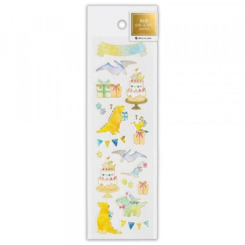 NB Co., Ltd Japan DINOSAUR Birthday Party Cake Stickers Panda Bear Stickers 恐竜の誕生日ステッカー Stickers Japanese Embellishment Stickers | 2494136
