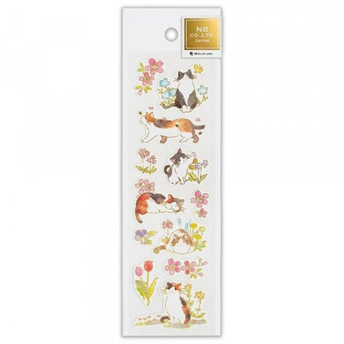 NB Co., Ltd Japan CAT Kitten Kitty Flowers Stickers 猫子猫キティステッカーStickers Japanese Embellishment Stickers | 2494139