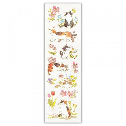NB Co., Ltd Japan CAT Kitten Kitty Flowers Stickers 猫子猫キティステッカーStickers Japanese Embellishment Stickers | 2494139