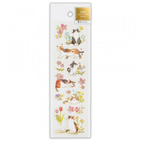 NB Co., Ltd Japan CAT Kitten Kitty Flowers Stickers 猫子猫キティステッカーStickers Japanese Embellishment Stickers | 2494139