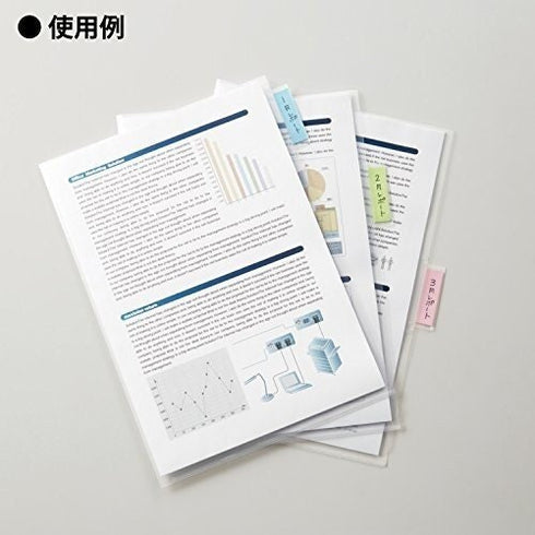 Kokuyo A4 KaTaSu Clear Plastic Folder 3-Tab Design Kokuyo Accessories | KFN7503T