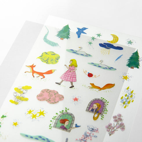 Midori Transfer Stickers STORYBOOK MOTIF Print-On Stickers Rub -On Stickers Transfer Stickers Translucent Stickers | 2582