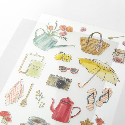 Midori Transfer Stickers TOOLS For LIVING Print-On Stickers Rub -On Stickers Transfer Stickers Translucent Stickers | 2583