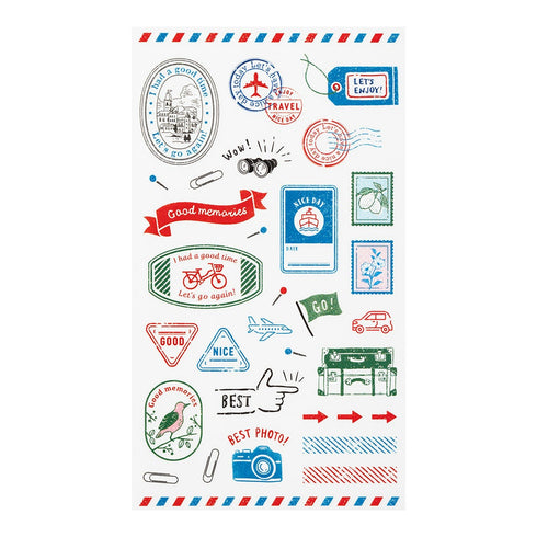 Midori Transfer Stickers STAMPS EPHEMERA Print-On Stickers Rub -On Stickers Transfer Stickers Translucent Stickers | 2587