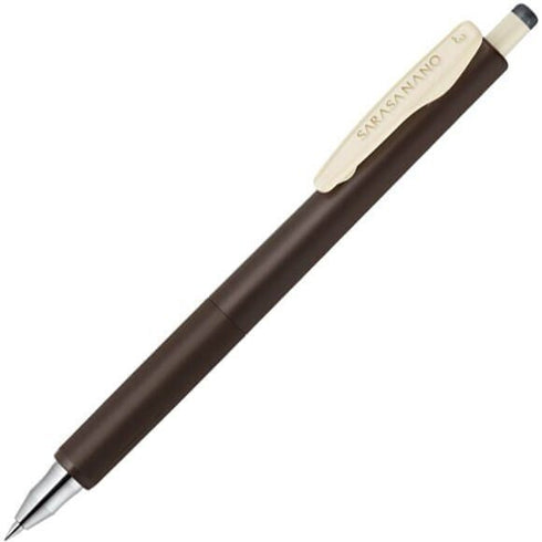 Zebra BROWN GRAY Vintage Colors Sarasa NANO 0.3mm Push Clip Gel Pen Micro Fine Gel Pen Retro Colors Gel Pen Single Pen Complete Set | JJH72