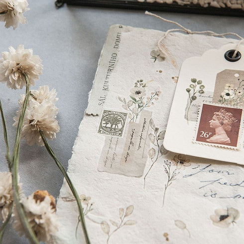 MU Lifestyle Print-On Stickers Rub-On Stickers Transfer Stickers Translucent Stickers 200 | Moon Dried Flowers Magic Majick