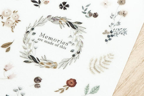 MU Lifestyle Print-On Stickers Rub-On Stickers Transfer Stickers Translucent Stickers 202 | Whimsical Memories Carnations Roses