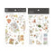 MU Lifestyle Print-On Stickers Rub-On Stickers Transfer Stickers Translucent Sticker 207 | Autumn Trees Colored Leaves Apples Stamps