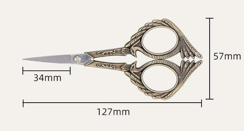 ONE Pair BRONZE Retro Inspired Angel Scissors Office Scissors Stationery Embroidery Travel Wing Scissors | Super sharp