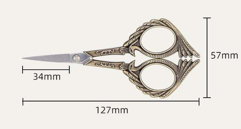 ONE Pair GOLD Retro Inspired Angel Scissors Office Scissors Stationery Embroidery Travel Wing Scissors | Super sharp