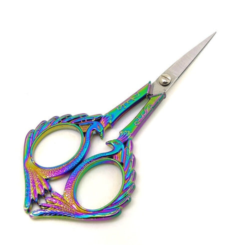 ONE Pair RAINBOW Retro Inspired Angel Scissors Office Scissors Stationery Embroidery Travel Wing Scissors | Super sharp