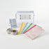 Kokuyo BLUE A7 LIMITED EDITION Watercolor B Ruled 6mm Ruled Notebook Washi Tape Keychain Clear Pouch Complete Set | 99K-242BN