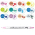 Kuretake 12 PIECE SET Zig Clean Color Dot Set One Pen or Double-Tip Marker | TC-6100/12V