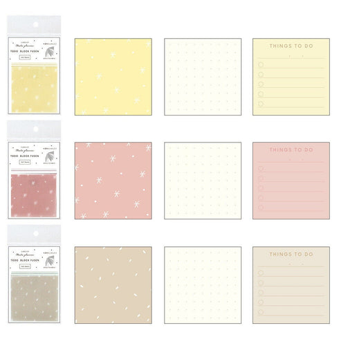 LabClip YELLOW To Do Block Fusen Sticky Notes Dot Grid Sticky Notes Pastel Sticky Notes Transparent Sticky 160 Sheets | W47 × H47 C22-MTB