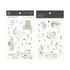 MU Lifestyle Print-On Stickers Rub-On Stickers Transfer Stickers Translucent Stickers 200 | Moon Dried Flowers Magic Majick