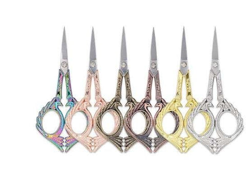 ONE Pair GOLD Retro Inspired Angel Scissors Office Scissors Stationery Embroidery Travel Wing Scissors | Super sharp