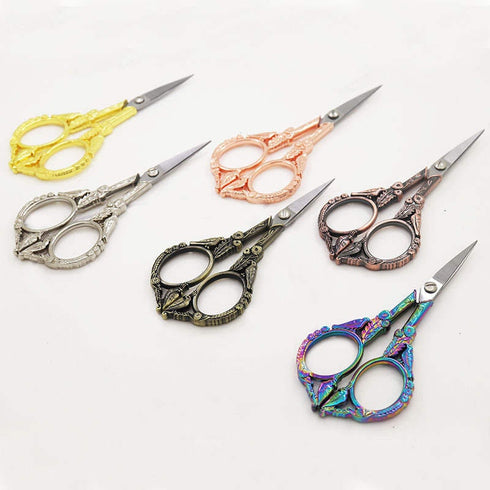 ONE Pair GOLD Retro Inspired Angel Scissors Office Scissors Stationery Embroidery Travel Wing Scissors | Super sharp
