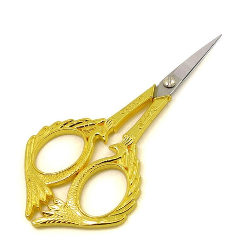 ONE Pair SILVER Retro Inspired Angel Scissors Office Scissors Stationery Embroidery Travel Wing Scissors | Super sharp