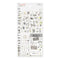 Midori Seal Collection GRAY Color Series Planner Stickers Movable Stickers Notebook Stickers Coordinating Stickers | 2594 GRAY
