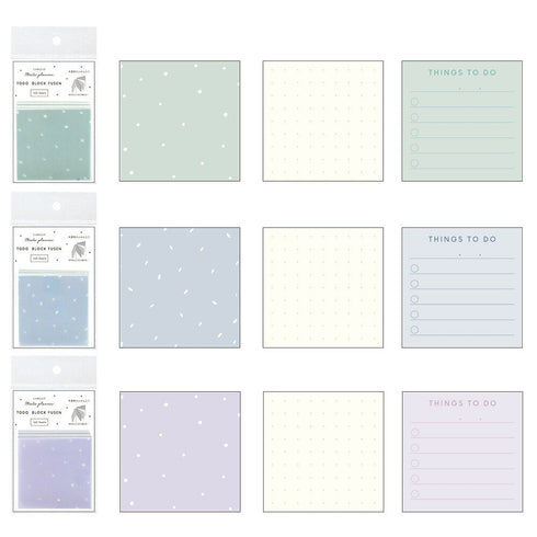 LabClip PURPLE To Do Block Fusen Sticky Notes Dot Grid Sticky Notes Pastel Sticky Notes Transparent Sticky 160 Sheets | W47 × H47 C22-MTB