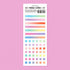 MOTEMOTE ESSENTIAL SQUARE Transparent Highlight Stickers No Smear Highlight Pocket Stickers Line Stickers One Line Highlight | 170 X 65mm
