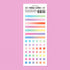 MOTEMOTE ESSENTIAL SPREAD Transparent Highlight Stickers No Smear Highlight Pocket Stickers Line Stickers One Line Highlight | 170 X 65mm