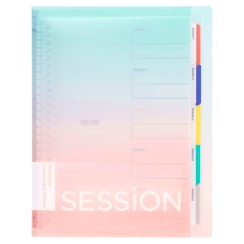 MARUMAN SESSiONS CLEAR B5 Binder Stufy Binder Subject Binder Index