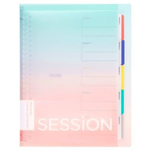 MARUMAN SESSiONS GRADIENT B5 Binder Stufy Binder Subject Binder Index Tabs Binder Lay Flat BInder | F310 120 Sheet Capacity