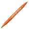 Zebra McKee ORANGE Permament Dual End Marker Oil-Based Ink Fine and Extra Fine Point 0.5mm 1.00mm Marker Set | MO-120-MC