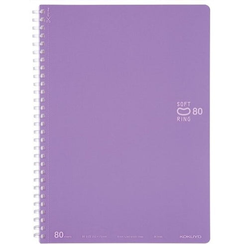 Kokuyo B5 Soft Ring B5 ORANGE Notebook Dotted Line 6mm Rule | Pink 80 Sheets SV308BT