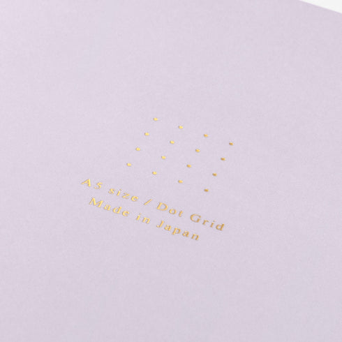 Midori A5 PURPLE Color DOT GRID 5mm Notebook Color Pages Midori A5 Notebook Foil Stamped Dot Grid Notebook 5mm Dot Grid | 15271006 56 Pages